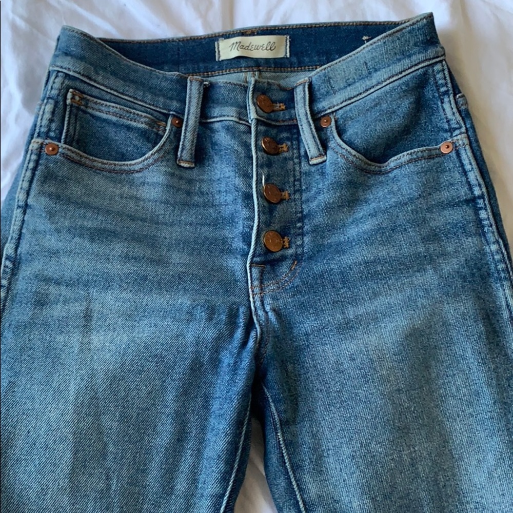 10" HighRise Skinny Jeans Cordova Wash ButtonFront